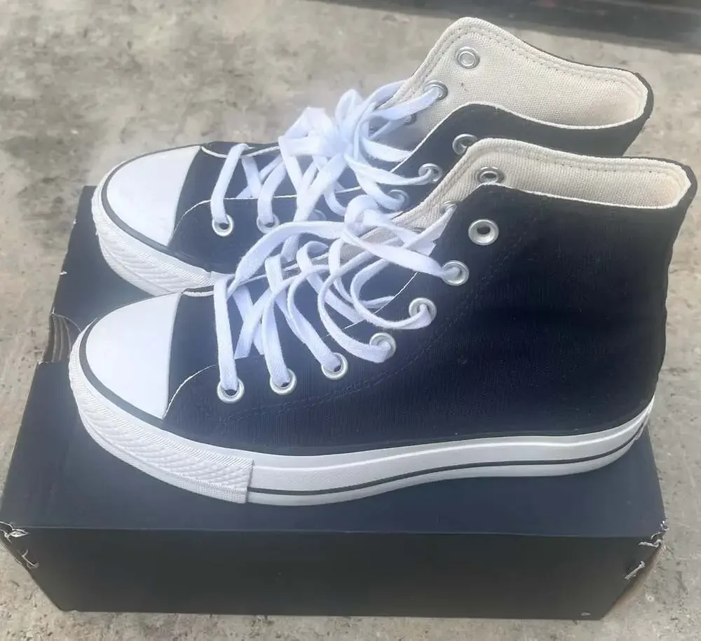 Converse Chuck Taylor All Star Lift High Top Black Canvas Platform Shoes